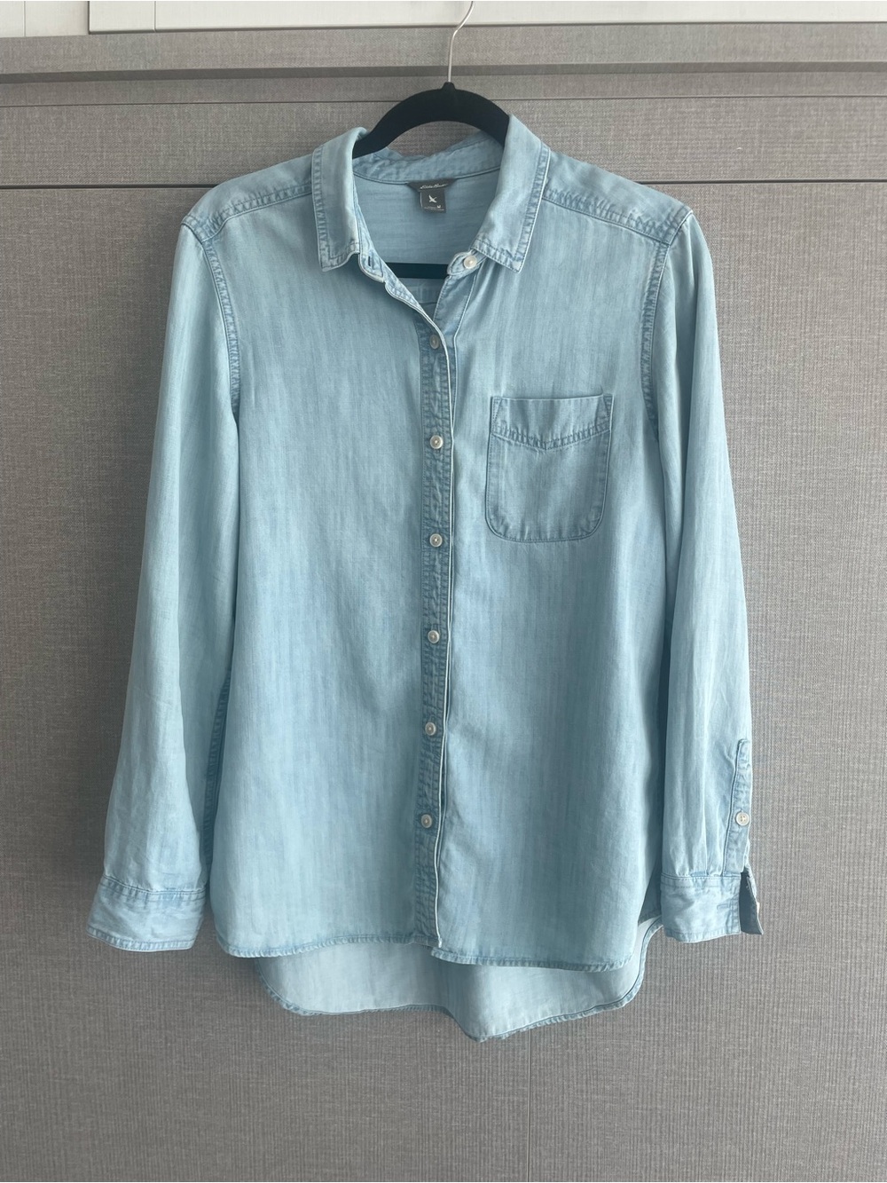 Light Blue Denim-Style Women’s Shirt